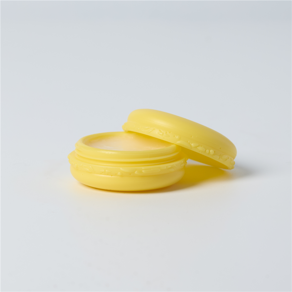 Macaron Plastic Jar and Lid - Lemon